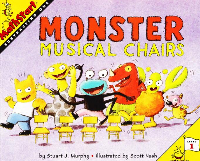 《Monster Musical Chairs怪物抢椅子》数学启蒙绘本pdf资源免费下载