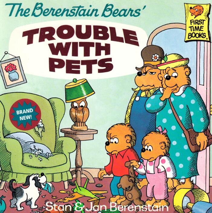 《The Berenstain Bears Trouble with Pets》绘本pdf资源免费下载