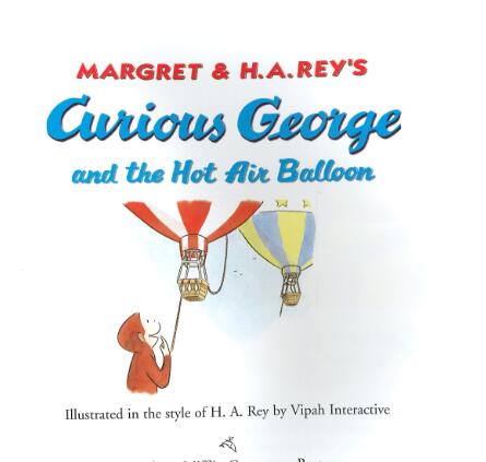 《Curious George and the Hot Air Ballon》绘本pdf资源免费下载