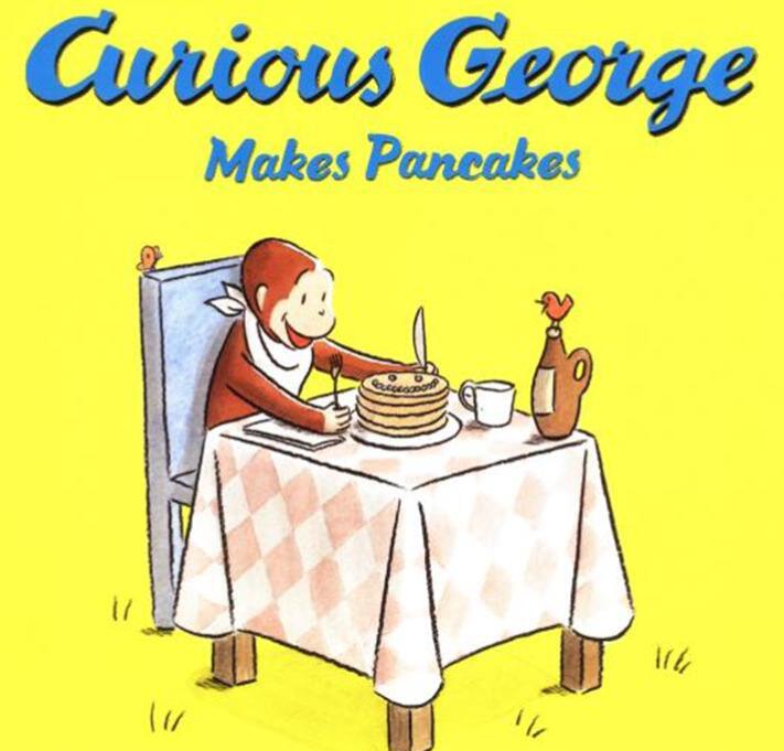 《Curious George Makes Pancakes》绘本pdf+mp3资源免费下载