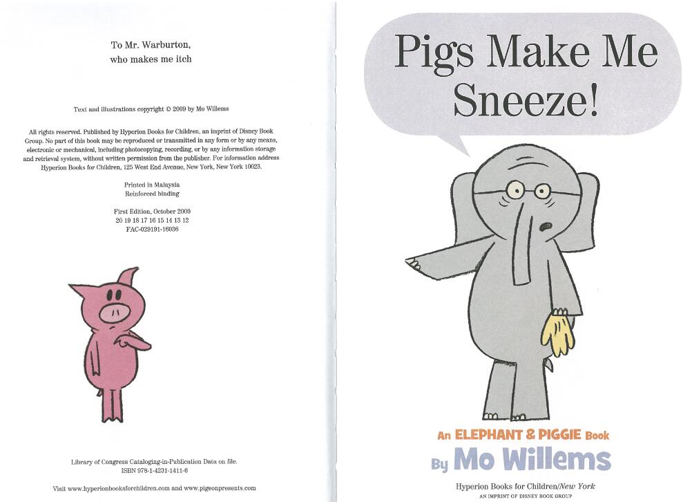 《Pigs Make Me Sneeze小猪让我打喷嚏》英文原版绘本pdf资源免费下载