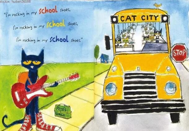 《皮特猫：穿着校鞋去摇滚》英文原版绘本pdf+音频资源免费下载