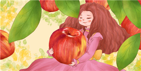 红红的大苹果的故事