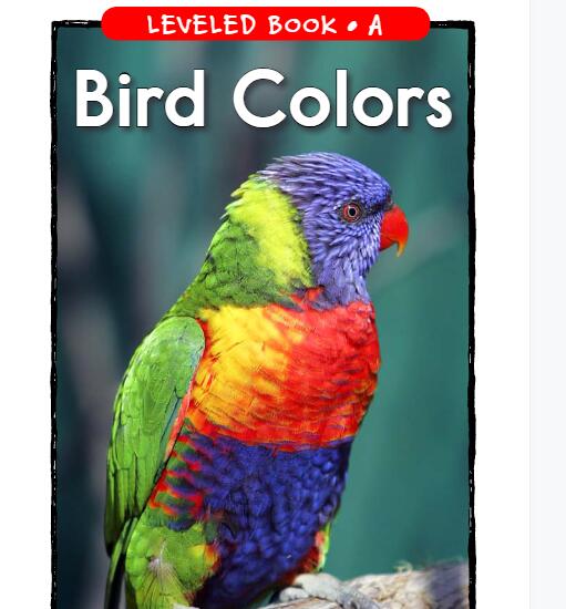 《Bird Colors》RAZ分级英语绘本pdf资源免费下载