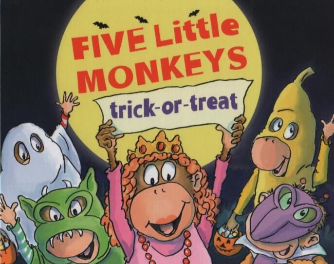 《Five little monkeys trick-or-treat》英语绘本pdf资源免费下载
