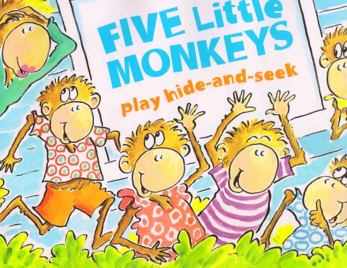 《Five Little Monkeys Play Hide and Seek》少儿英语绘本pdf资源免费下载