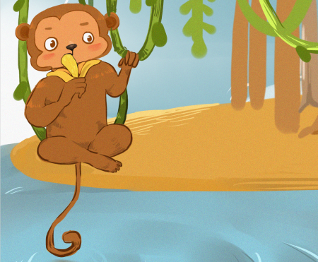 猴子打水喝的故事