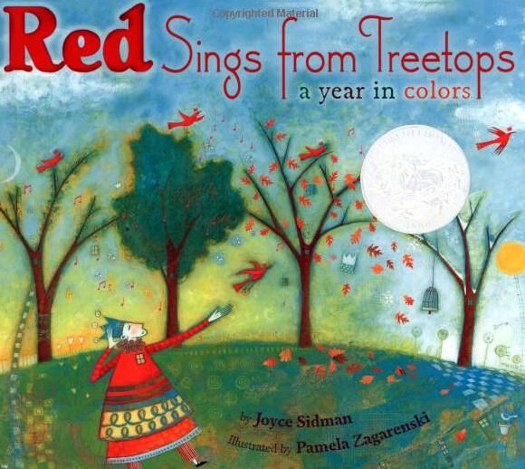 《Red Sings from Treetops红色树梢在歌唱》英文原版绘本pdf资源免费下载