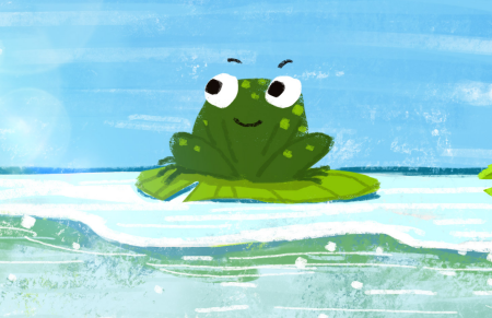 小青蛙学画画的故事