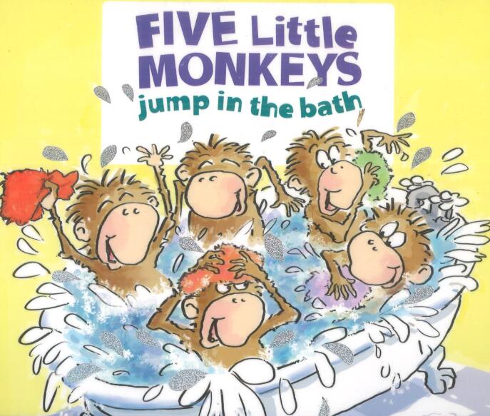 《Five Little Monkeys Jump in the Bath》英文绘本pdf资源免费下载
