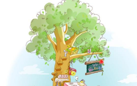 啄木鸟与大树的儿童故事