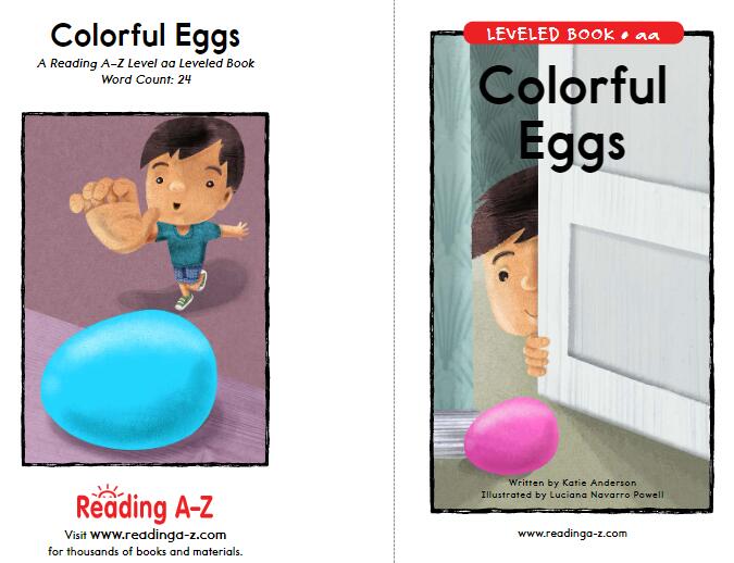 《Colorful Eggs彩色的蛋》美国Raz分级阅读绘本pdf资源免费下载