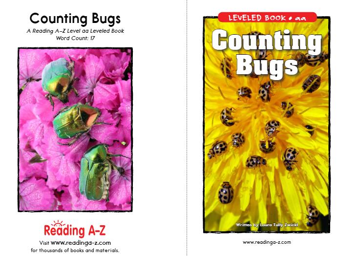 美国Raz分级阅读绘本《Counting Bugs数虫》odf资源免费下载