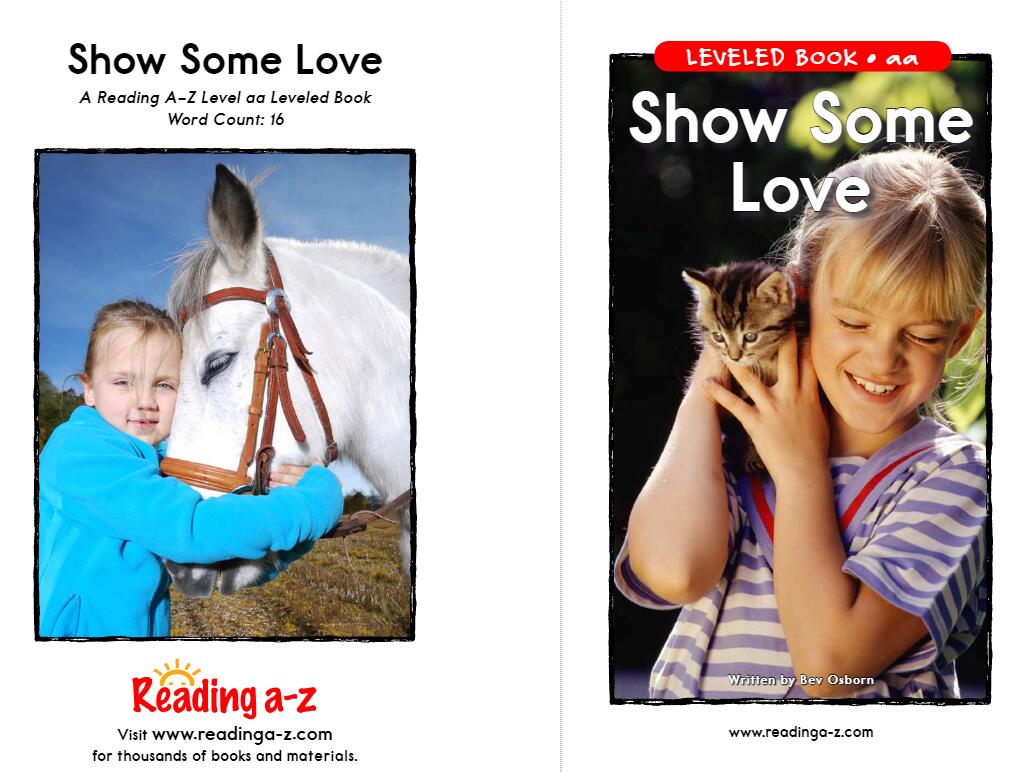《Show Some Love表达爱》美国Raz分级阅读绘本pdf资源免费下载​