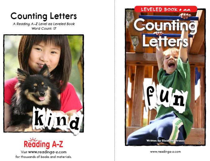 美国Raz分级阅读绘本《Counting Letters》odf资源免费下载