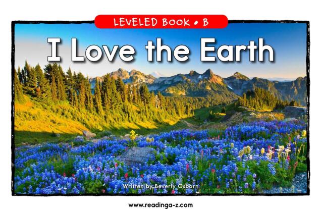 《I Love the Earth》英文绘本pdf资源免费下载