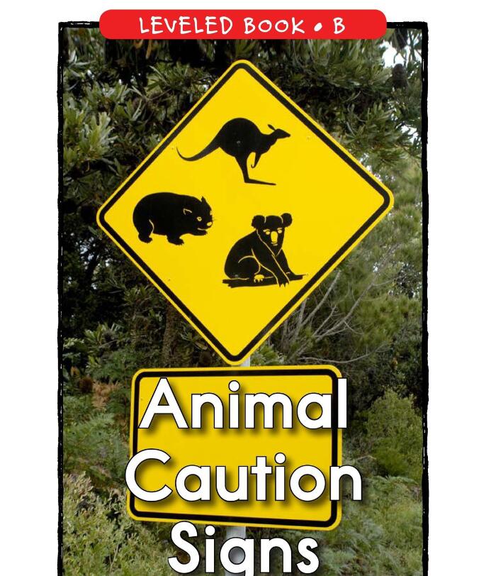 《Animal Caution Signs》英文绘本pdf资源免费下载