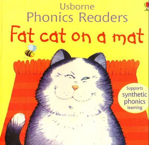 《Fat cat on a mat睡垫上的肥猫》自然拼读英文绘本pdf资源免费下载