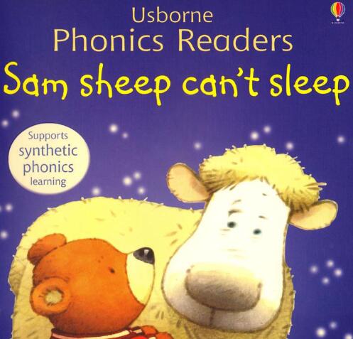 《Sam sheep can't sleep绵羊山姆睡不着》自然拼读绘本pdf资源免费下载