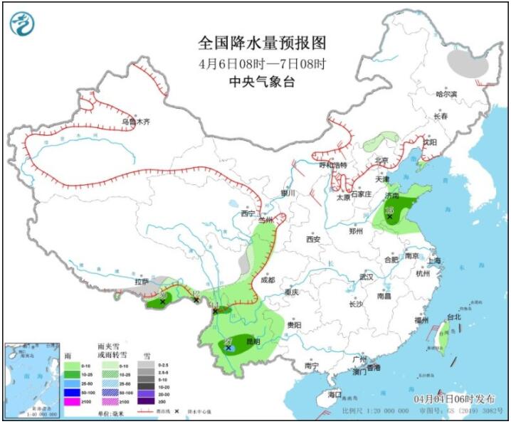 清明假期第2天青藏西藏等地有雨雪天气 东海南海等海域有大风