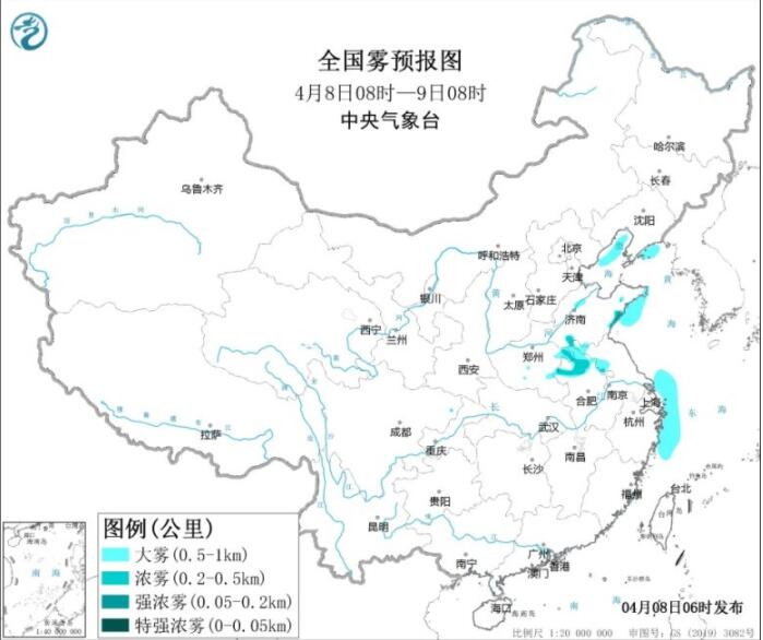 西藏云南贵州等仍有降雨 安徽山东等部分大雾弥漫