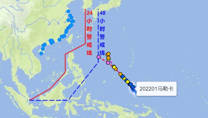 2022年第1号台风马勒卡生成了 最强可达14级强台风级别