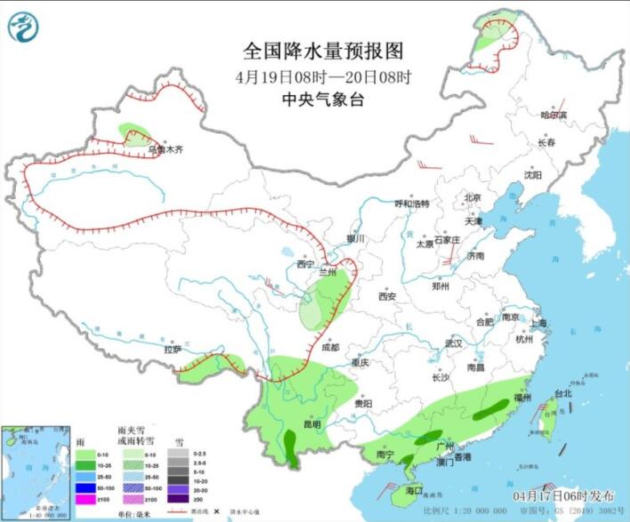 大风影响西北仍有沙尘 南海北部湾等大风显著