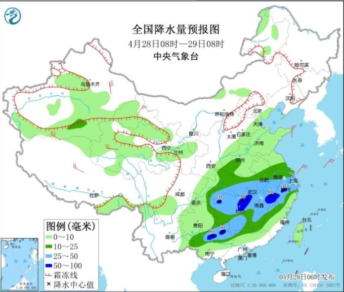 湖南湖北江西等局部暴雨 冷空气影响河南等降温显著