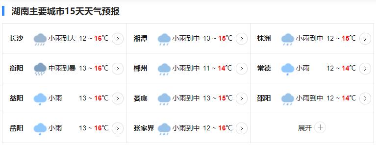 湖南五一假期首日遇强降雨 明日阴雨持续全省出现阵雨