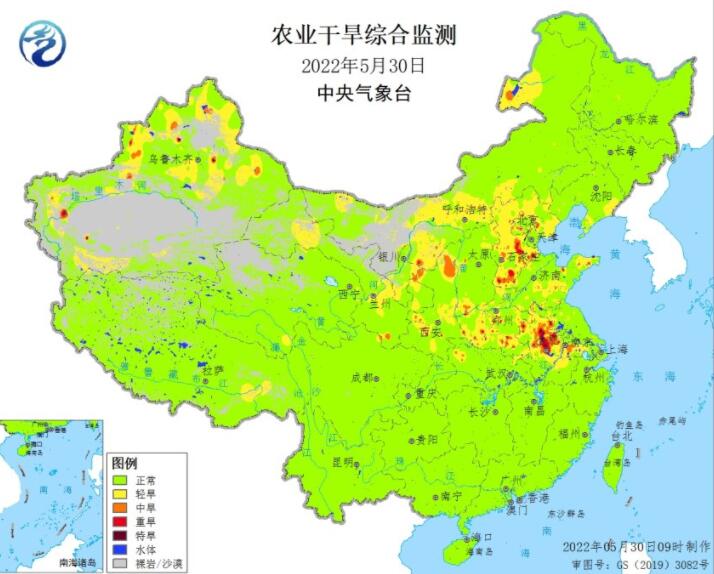 5月30日全国农业气象预报：京津冀豫鲁等有热干风对小麦灌浆不利