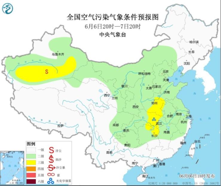 6月7日高考环境气象公报：大部无明显污染