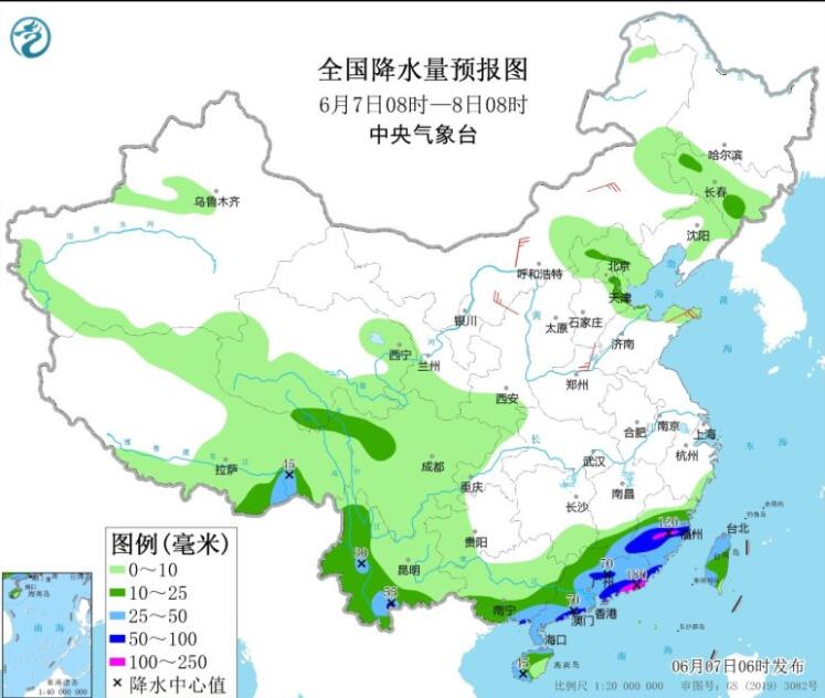 高考第1天广东福建部分地区大暴雨 华北东北等也有降水