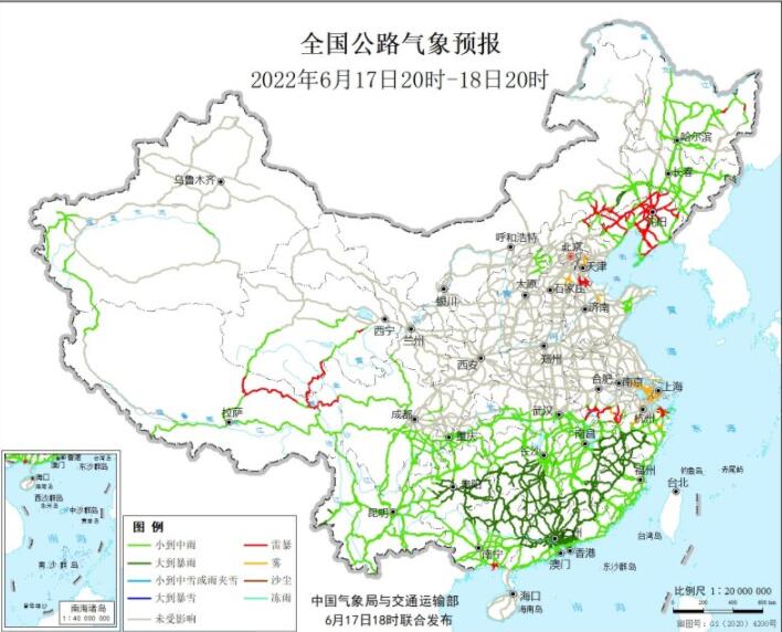 2022全国交通天气最新预报：6月18日高速路况最新实时查询