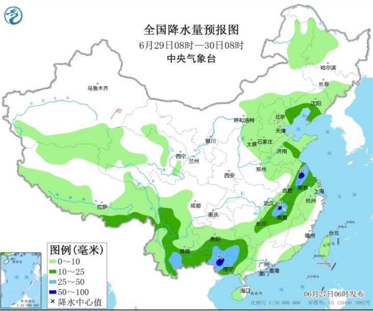 西南华南黄淮等有强降雨 7月初将有台风胚胎酝酿