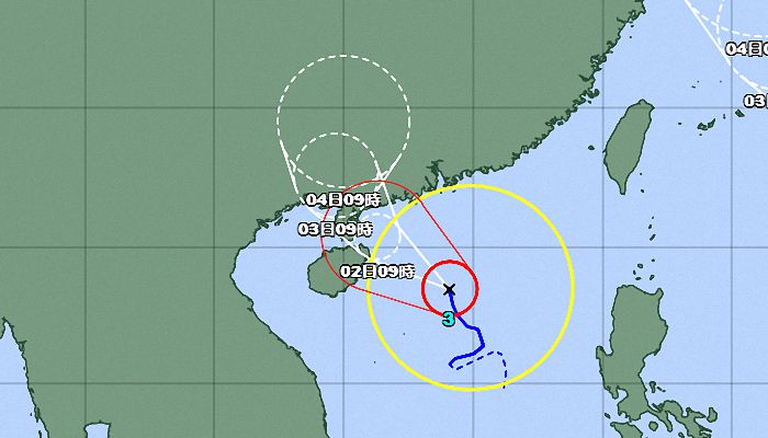 3号台风路径实时发布系统2022 台风暹芭最新消息发展路径