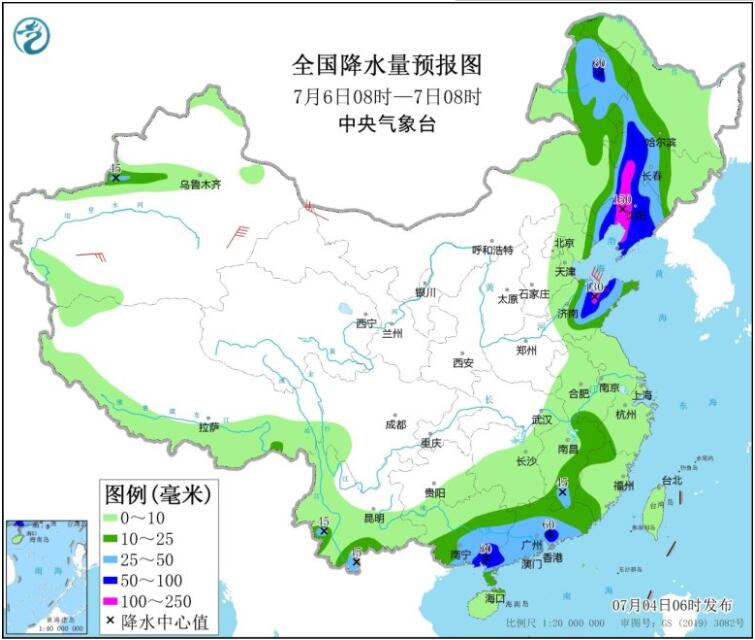 台风暹芭残余影响北移中东部 两广赣湘鄂豫鲁等迎强降雨