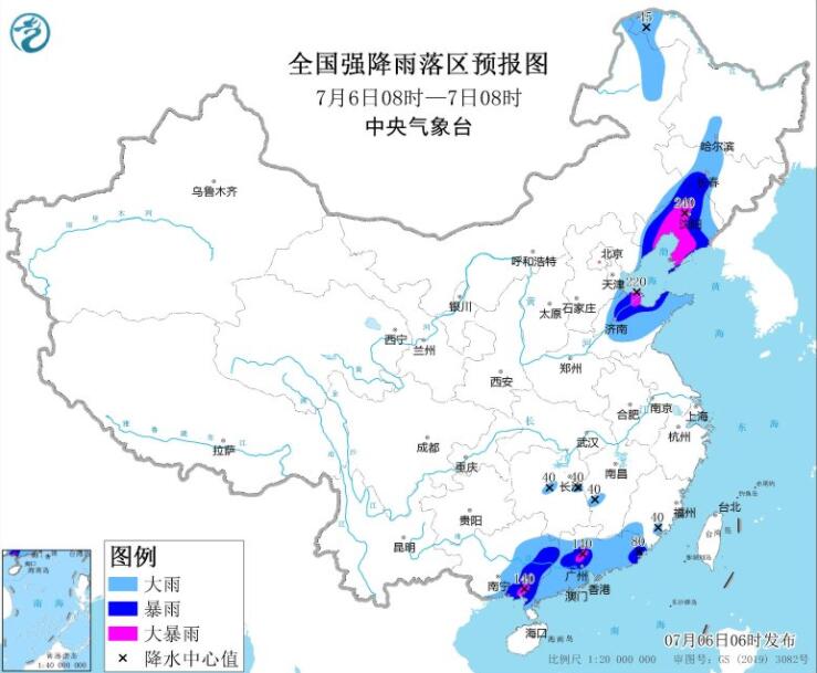 台风残余影响两广山东等有强降雨 新疆河南陕西等高温来袭