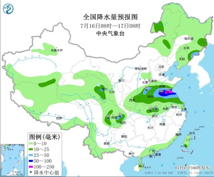 甘陕晋豫皖苏等有大到暴雨 西南江南等高温依旧