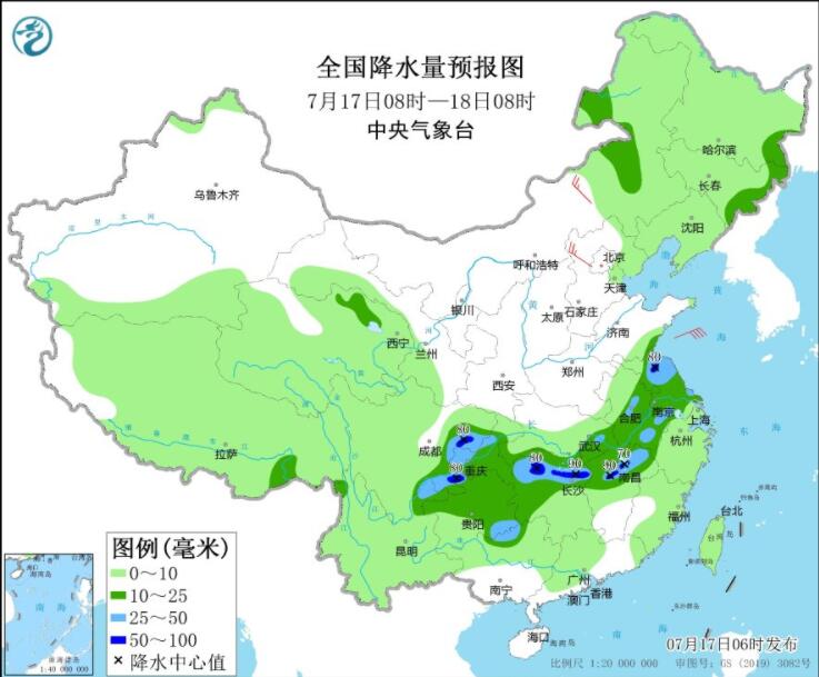 浙江福建仍持续高温闷热 四川湖北安徽等有大到暴雨 