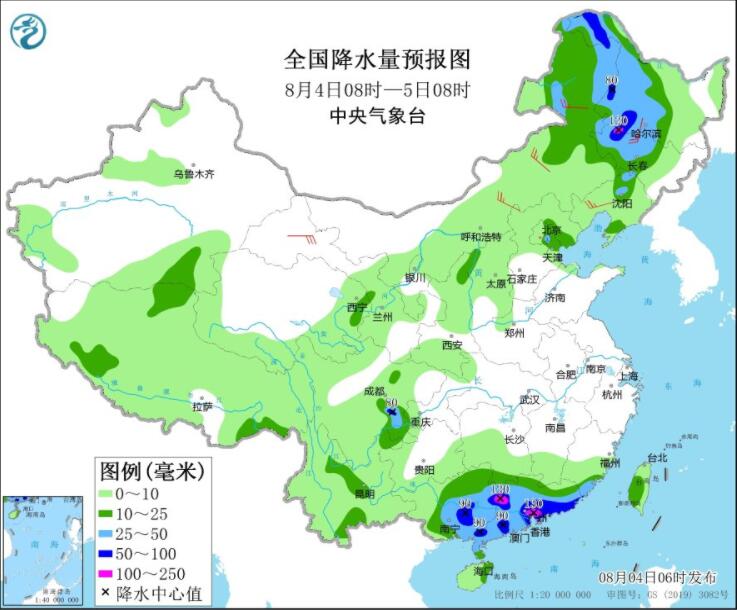 江南四川江汉华北等仍有高温 内蒙古东北有强降雨