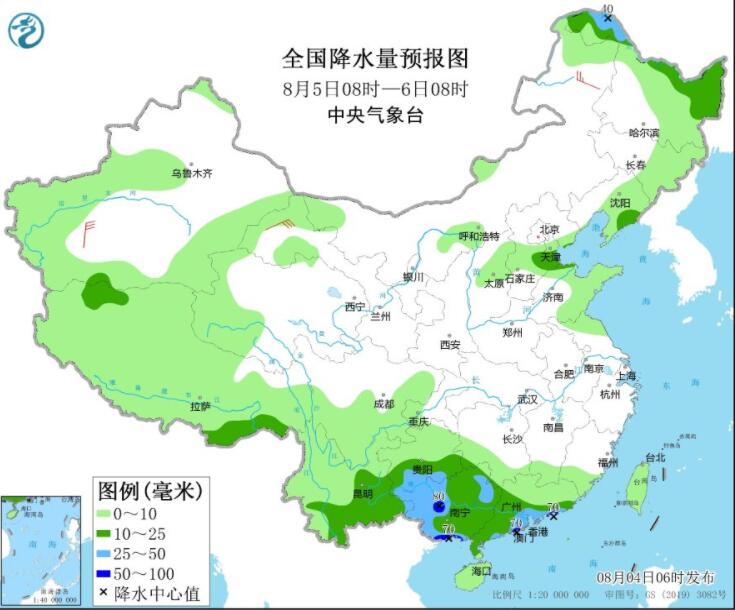 江南四川江汉华北等仍有高温 内蒙古东北有强降雨