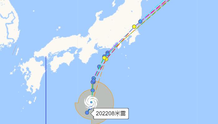 台风“米雷”最新消息路径图 八号台风实时路径趋势图