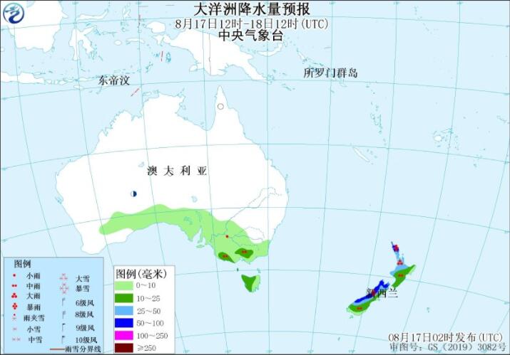 8月17日国外天气预报：西亚北非等局部最高温可达42℃以上