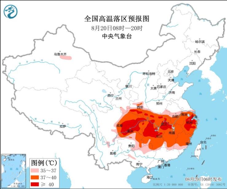 高温预报图被烫红了 中央气象台连续9天发高温红色预警