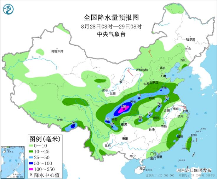 四川陕西部分地区局地大暴雨 重庆湖南浙江等高温依旧