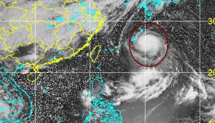 2022十一号超强台风轩岚诺卫星云图最新发布：云系均匀“风眼”清晰