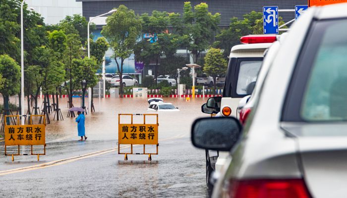 台风轩岚诺给宁波带来强降雨 多路段积水严重 