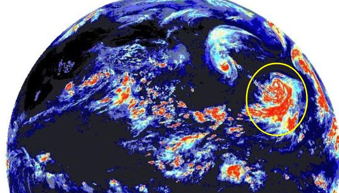 2022年第14号台风南玛都高清卫星云图情况：云系庞大但不够均匀