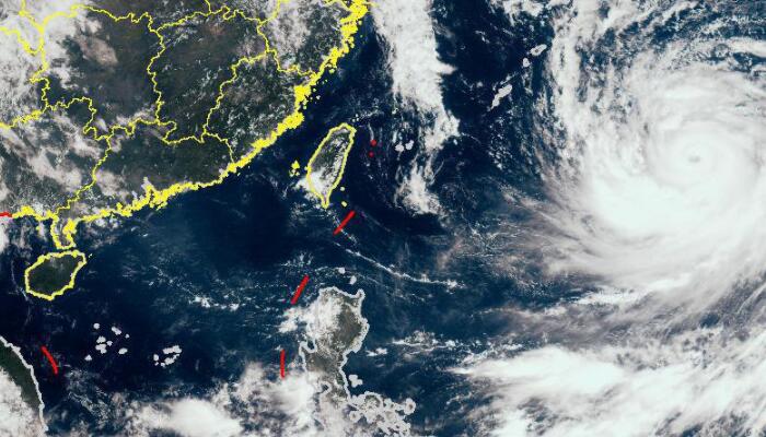 第14号台风南玛都最新高清云图 台风路径实时发布系统卫星云图更新