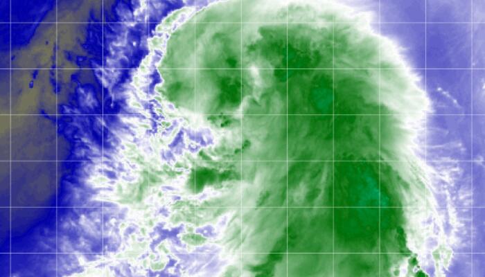 17号台风玫瑰路径实时发布系统云图：云系正逐渐趋向均匀